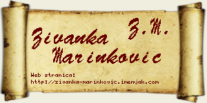 Živanka Marinković vizit kartica